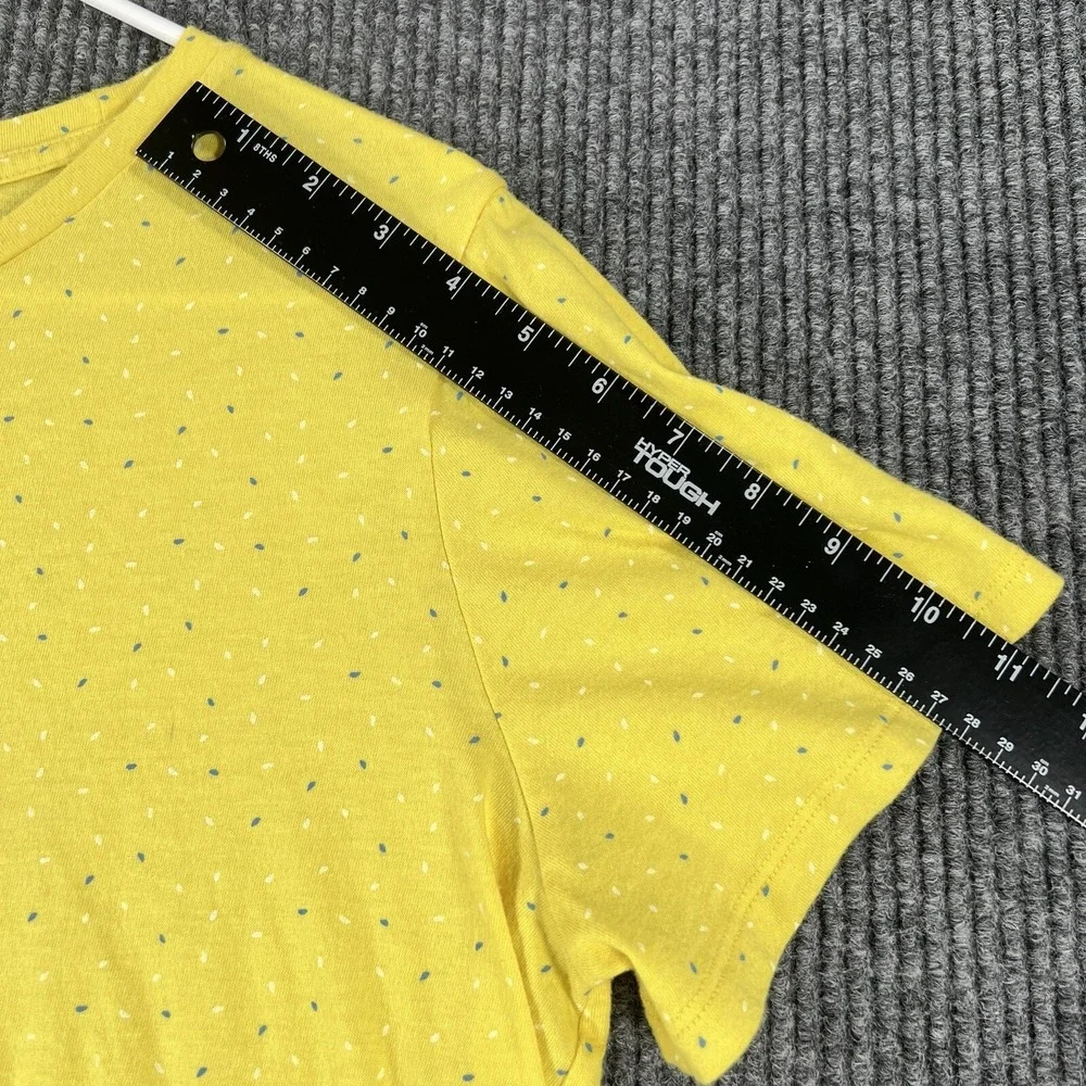 Banana Republic Shirt Womens Medium Yellow Short Sleeve Blouse Top Lightweight